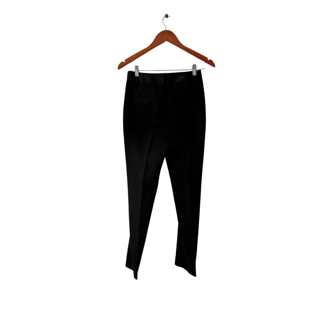 ZARA Black Satin Side Stripe Pants | Like New |